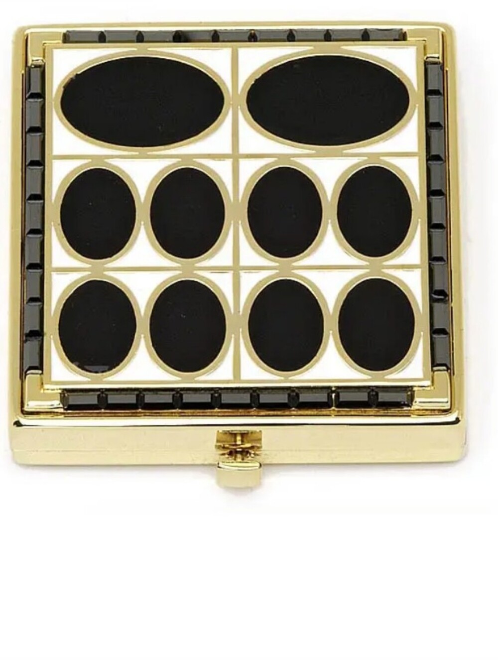 Vtg Estee Lauder "Evening Art Deco" Pressed Powder Compact Case Full/New
